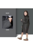 Eva Bordo Pratik Trend Çocuk Yağmurluğu Unisex 8- 12 Yaş Siyah Standart - 5