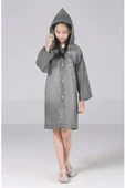 Eva Bordo Pratik Trend Çocuk Yağmurluğu Unisex 8- 12 Yaş Gri Standart - 2