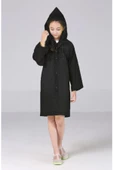 Eva Bordo Pratik Trend Çocuk Yağmurluğu Unisex 8- 12 Yaş Siyah Standart - 2