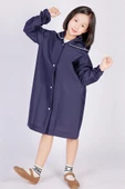 Eva Bordo Pratik Trend Çocuk Yağmurluğu Unisex 8- 12 Yaş Lacivert Standart - 2