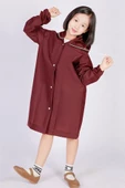 Eva Bordo Pratik Trend Çocuk Yağmurluğu Unisex 8- 12 Yaş  Bordo Standart - 2