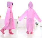 Eva Bordo Pratik Trend Çocuk Yağmurluğu Unisex 8- 12 Yaş Pembe Standart - 5