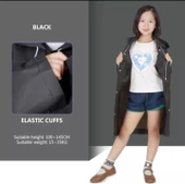 Eva Bordo Pratik Trend Çocuk Yağmurluğu Unisex 8- 12 Yaş  Siyah Standart - 1