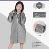 Eva Bordo Pratik Trend Çocuk Yağmurluğu Unisex 8- 12 Yaş Gri Standart - 1