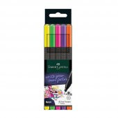 Grip Finepen 0.4 Mm 5 Renk Neon Fineliner 1 Paket Faber Keçe Uçlu Kalem Neon Renkler 5 li 1 Paket - 2