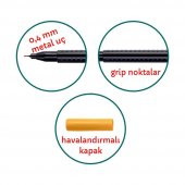 Grip Finepen 0.4 Mm 5 Renk Neon Fineliner 1 Paket Faber Keçe Uçlu Kalem Neon Renkler 5 li 1 Paket - 3