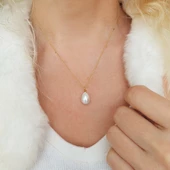 Vaoov 925 Ayar Gümüş Mayorka İnci Set thumbnail 2