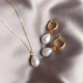 Vaoov 925 Ayar Gümüş Mayorka İnci Set thumbnail 1