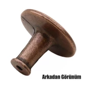 Big Düğme Eskitme Antik Bakır Metal Mobilya Mutfak Çekmece Dolap Dolabı Kapak Kulpu Kulbu Kulpları thumbnail 4