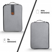 NPO Ace 13" Notebook & Tablet Kılıfı/Çantası-Açık Gri thumbnail 2