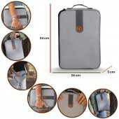 NPO Ace 13" Notebook & Tablet Kılıfı/Çantası-Açık Gri thumbnail 4