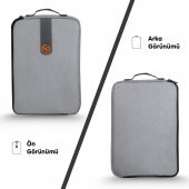 NPO AcePlus 15,6" Macbook,Apple Ipad Uyumlu,Ultra Korumalı Notebook & Tablet Kılıfı/Çantası-Açık Gri - 2