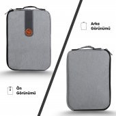 NPO Ace Mini 10" Apple Ipad, Lenovo, Huawei, Samsung Uyumlu Tablet Kılıfı/Çantası-Açık Gri - 2