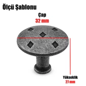 Big Düğme Kulp Mobilya Mutfak Çekmece Dolap Dolabı Kapak Kulpu Kulpları Kulbu Krom Metal thumbnail 6