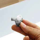 Big Düğme Kulp Mobilya Mutfak Çekmece Dolap Dolabı Kapak Kulpu Kulpları Kulbu Krom Metal thumbnail 2