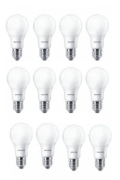 Philips 8W (60W) Led Ampul Sarı 2700K (12 Adet) Tasarruflu Lamba thumbnail 1