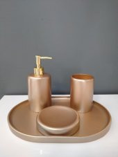 Selim Dekor 4 Parça Banyo Seti Victoria Vizon - 1