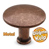 Big Düğme Eskitme Antik Bakır Metal Mobilya Mutfak Çekmece Dolap Dolabı Kapak Kulpu Kulbu Kulpları thumbnail 1