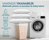 TEK Kişilik  Antialerjik Lüx Silikon Yorgan Ve Yastık Uyku Seti 1 Adet Yastık 800Gr Pamuklu  beyaz - 8