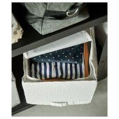 Düzenleyici Fermuarlı Kutu MeridyenDukkan Ölçü 34x51x28 Beyaz-Gri Renk Saklama-Düzen Kutusu thumbnail 5