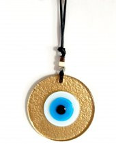 Gold Renk Nazar Boncuklu El Yapımı Duvar Süsü thumbnail 1