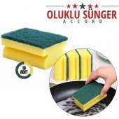 TransForMacion Accord Oluklu 10 Adet Bulaşık Süngeri Geniş Kullanımlı 715981 - 2