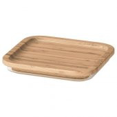 Saklama Kabı Kapağı, Bambu MeridyenDukkan Kare Bambu Kapak 15X15 Cm - 1