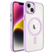 iPhone 14 Plus Kılıf Wireless Şarj Özellikli Krom Magsafe Kılıf thumbnail 8