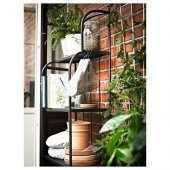 Açık Raf Ünitesi Banyo Rafı 61x160 Cm MeridyenDukkan Çelik-Koyu Gri Renk İç-Dış Mekan Kullanımı - 2