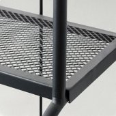 Açık Raf Ünitesi Banyo Rafı 61x160 Cm MeridyenDukkan Çelik-Koyu Gri Renk İç-Dış Mekan Kullanımı - 4