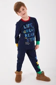 Roly Poly 2883 Life Great Near Star Erkek Çocuk Uzun Kol Pijama Takım - 2