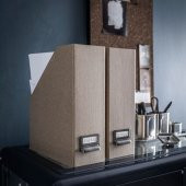 2 Li Dosyalık Kulplu- Koyu Bej MeridyenDukkan Dosyalama Düzenleyici Sert Karton - 4