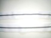 Lastik Beyaz gri çizgili 28mm  5mt  Şort, Paça,kol Ve Don Lastiği 1 Paket 5 Mt - 2