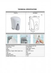 Vialli F6 Hazneli Köpük Sabun Dispenseri Aparatı 1000 ml Beyaz - 4