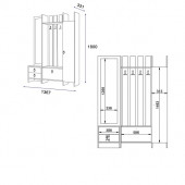 BMdekor Aynalı Portmanto Loft Çırağan - 3