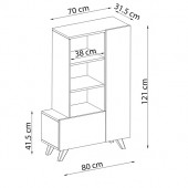 BMdekor Çok Amaçlı Dolap Artes Antrasit - 4