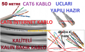 50 Mt Metre Hazir Cat6 Bilgisayar Modem Kablosu Hat Line - 1