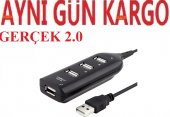 Gerçek Usb 2.0 Çoğaltıcı 4 Port Çoklayıcı Hub 5070A Dişi Çoklama Siyah - 1