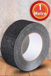 1 Mt Bondit Siyah Yapışkanlı Kaygan Zemin Basamak Merdiven Kaydırmaz Bant 50mm thumbnail 1