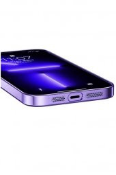 Apple iPhone 14 Pro Max Kılıf Kamera Korumalı Şeffaf Renkli Çerçeveli Sert PC Lüx Kapak - 3