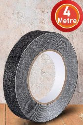 4 Mt Bondit Siyah Yapışkanlı Kaygan Zemin Basamak Merdiven Kaydırmaz Bant 25mm thumbnail 1
