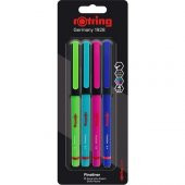 Rotring Fineliner Ince Keçe Uçlu Kalem 4lü Canlı Renkler - 2