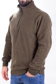 Twister 1903 Haki Fermuarlı Dik Yaka Erkek Sweatshirt - 3