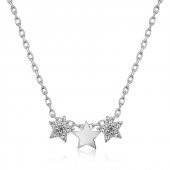 925 Ayar Gümüş Üç Yıldız Kadın Gümüş Kolye thumbnail 1