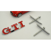 Volkswagen GTİ Logo Ön Panjur Vidalı 3D Krom Metal Logo Amblem - 3