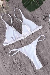 Üçgen Bikini Alt Beyaz - 1