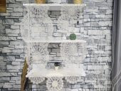 Çiçek Kordonlu 5 Parça Salon Takımı Krem thumbnail 1