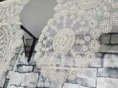 Çiçek Kordonlu 5 Parça Salon Takımı Krem thumbnail 2