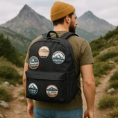 Perlotus Değiştirilebilir Dağcılık Temalı Unisex Patch Günlük Spor Sırt Çantası - 5