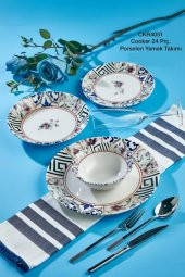 Cooker CKR4051 Dijital Baskılı 24 Parça Porselen Yemek Takımı - 1